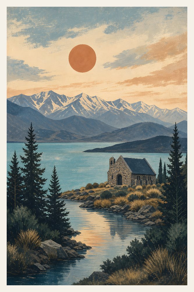 Lake Tekapo — Tekapo Twilight by Fab Posters