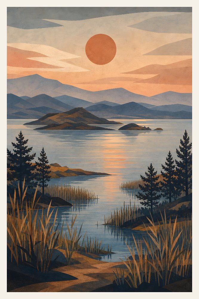 Lake Titicaca — Altiplano Evening by Fab Posters