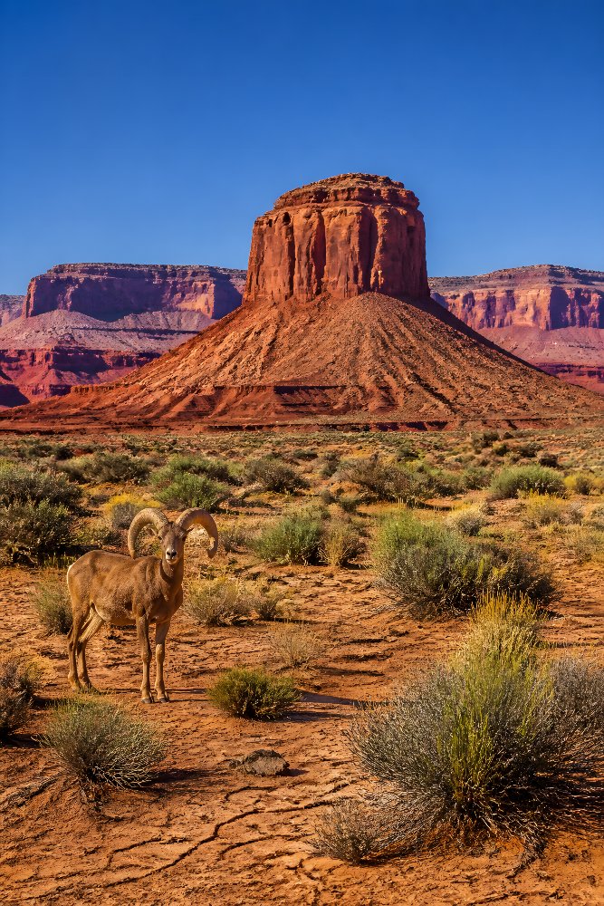 Red Rock Desert Landscape — Ochre Desert Expanse by Fab Posters