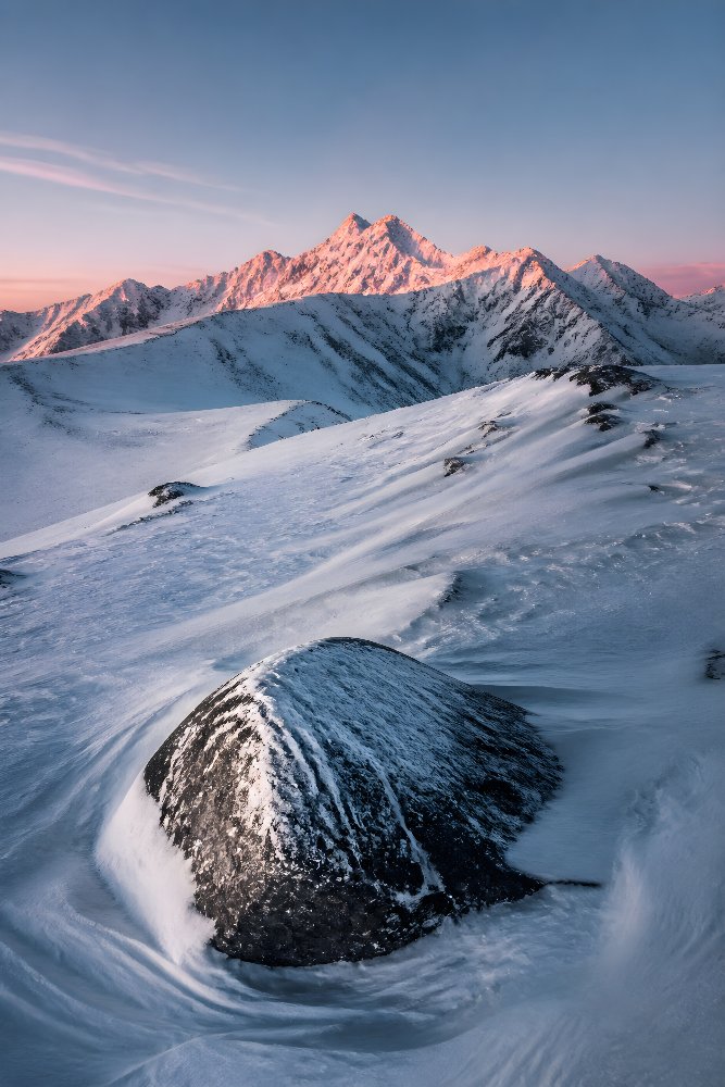 Snow-Covered Mountain Range — High White Peaks by Fab Posters