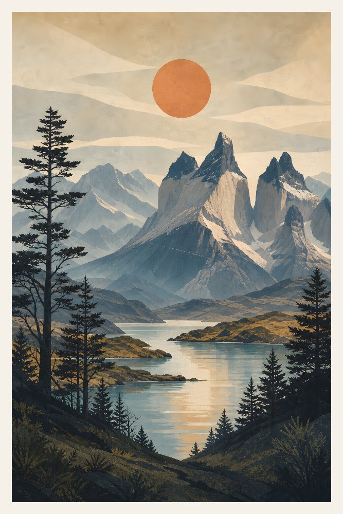 Torres del Paine — Patagonian Light by Fab Posters