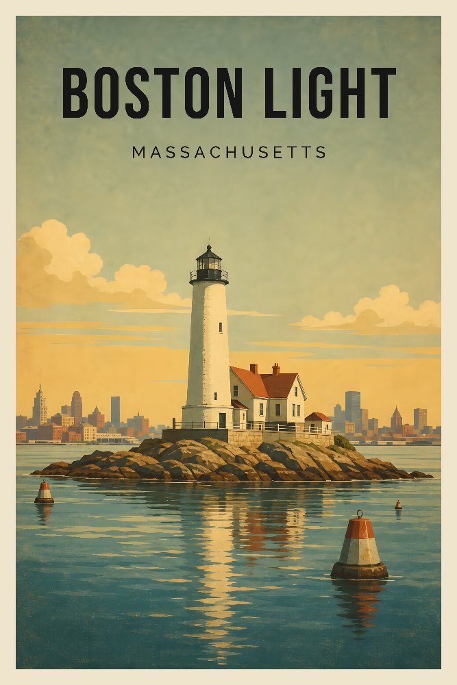 Boston Light — Harbor Sentinel by Fab Posters