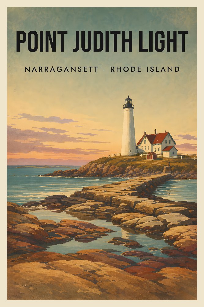 Point Judith Light — Point Judith Quiet by Fab Posters