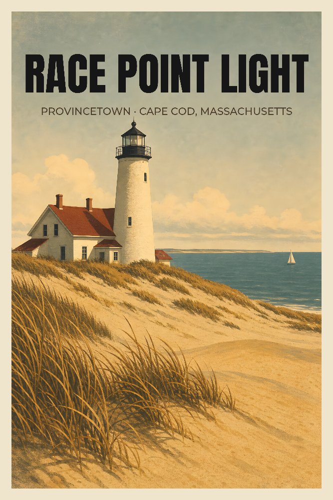 Race Point Light — Race Point Dune by Fab Posters