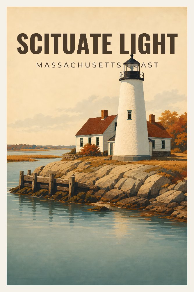 Scituate Light — Scituate Harbor Beacon by Fab Posters
