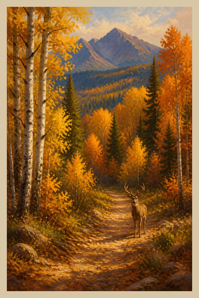 Autumn Mountain Forest — Amber Ridges by Fab Posters