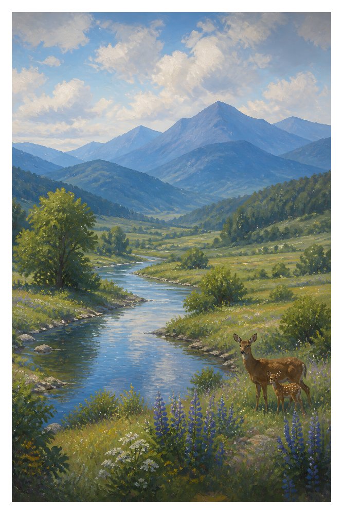 Distant Blue Mountains — Blue Horizons by Fab Posters