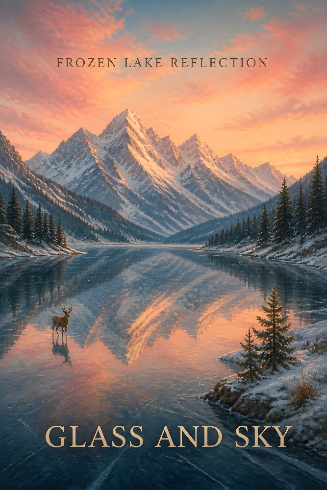 Frozen Lake Reflection — Lake Reflection by Fab Posters