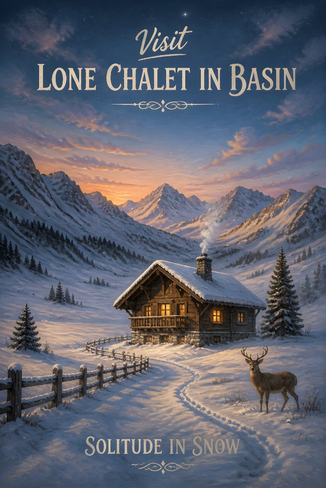 Lone Chalet in Basin — Chalet in Basin by Fab Posters