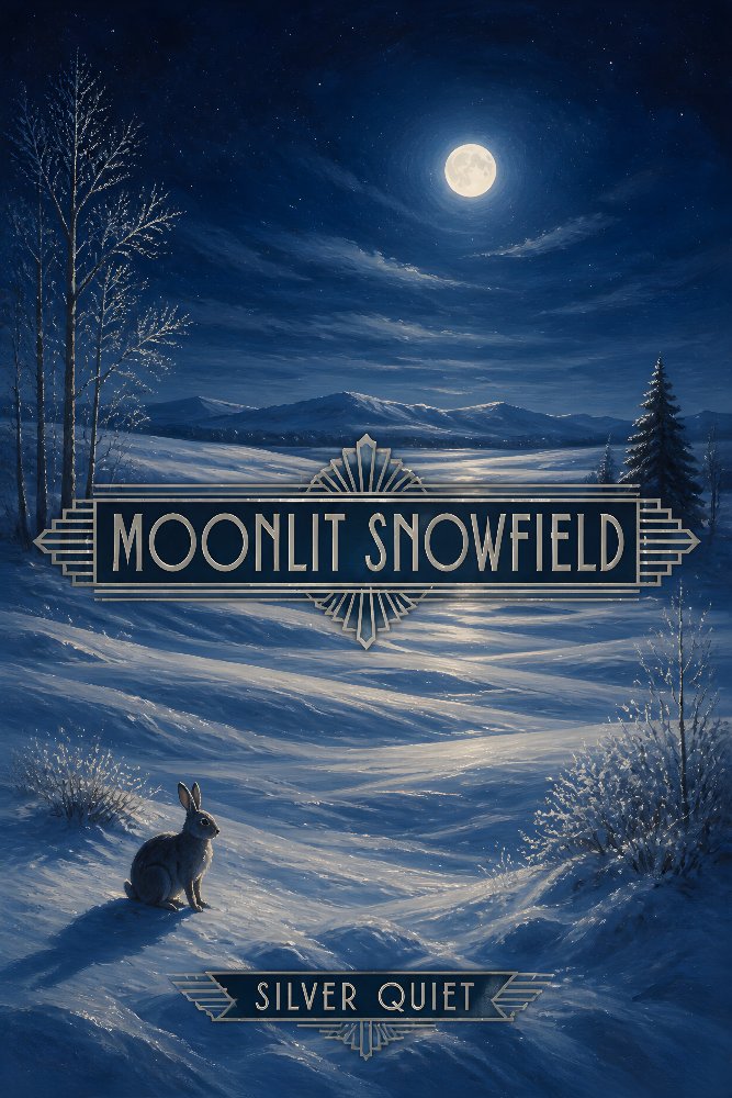 Moonlit Snowfield — Moonlit Field by Fab Posters