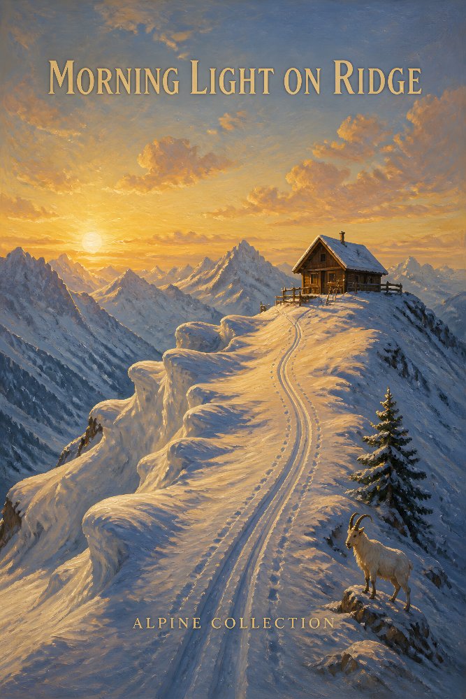 Morning Light on Ridge — Ridge at Sunrise by Fab Posters