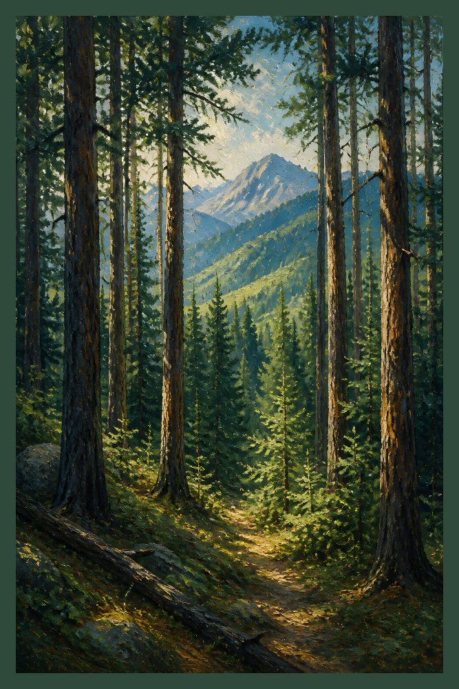 Pine Forest and Mountains — Sentinel Pines by Fab Posters