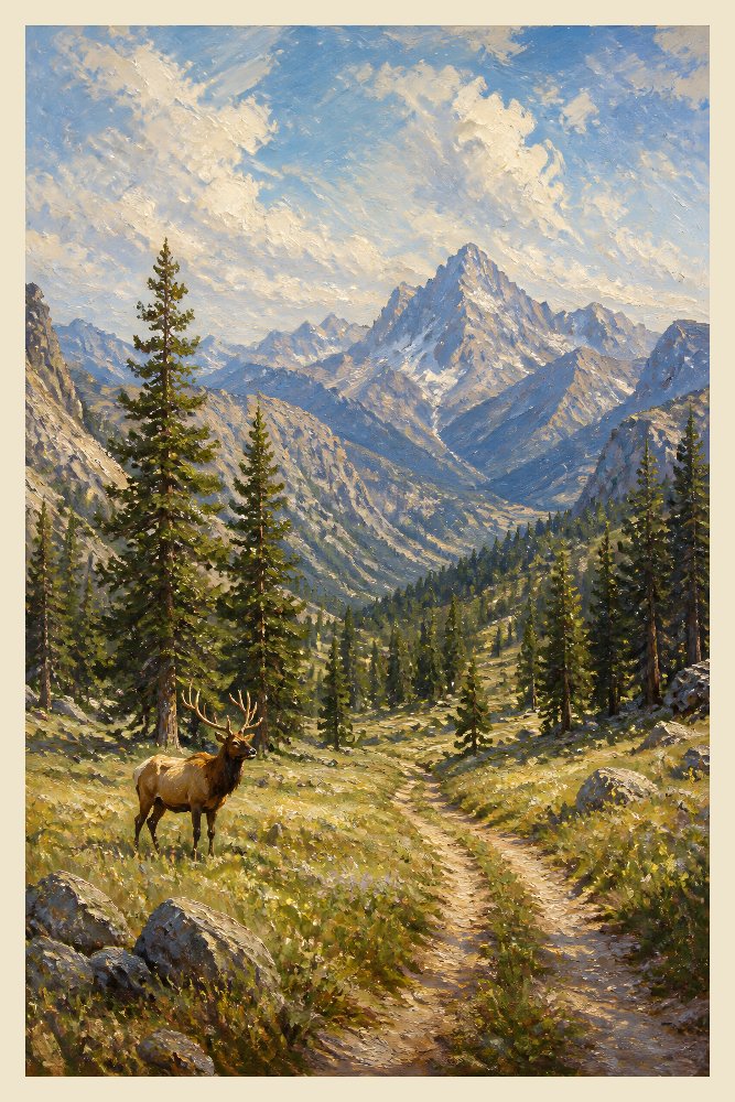 Rocky Mountain Valley — Valley of Pines by Fab Posters
