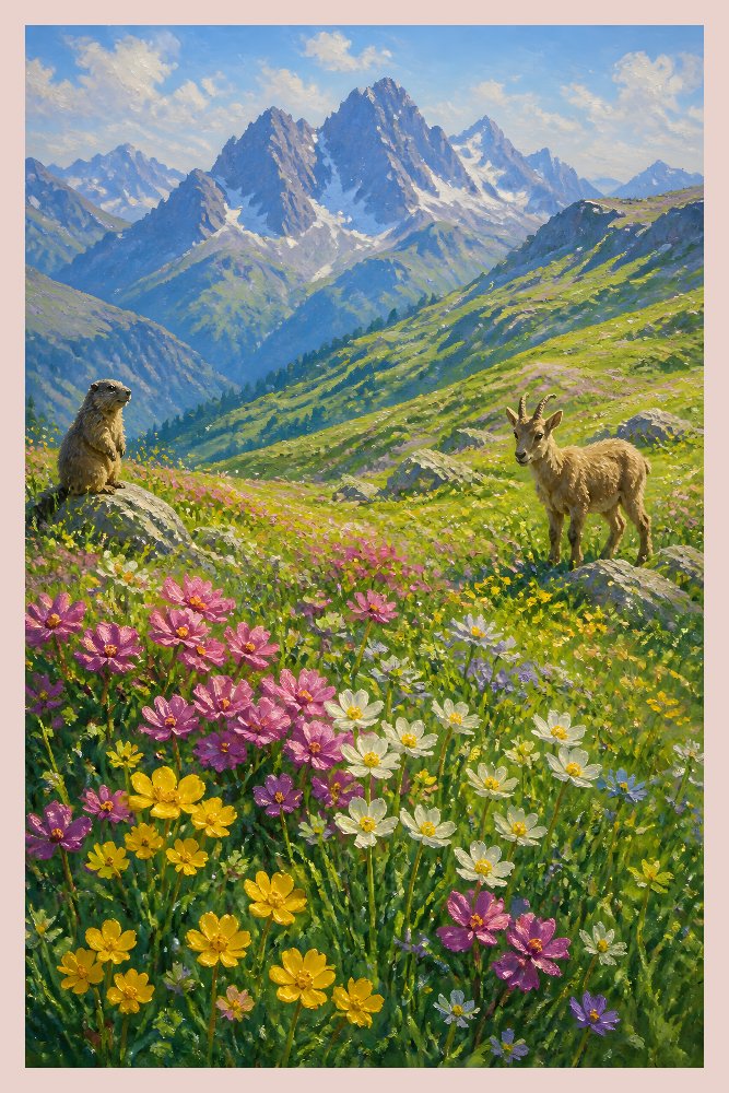 Wildflower Mountain Meadow — Meadow Bloom by Fab Posters