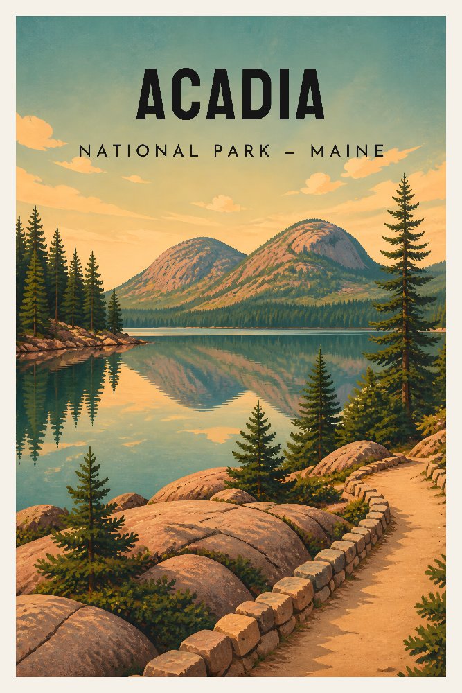 Acadia — Jordan Pond Reflections by Fab Posters