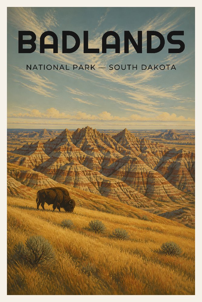 Big Badlands Overlook by Fab Posters