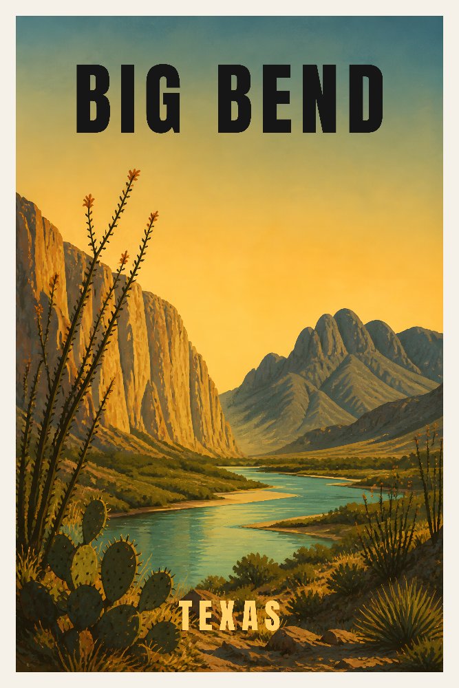 Big Bend — River & Range by Fab Posters
