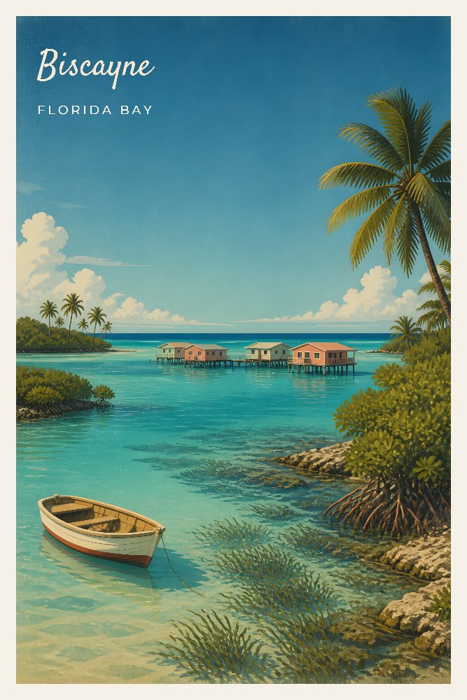Biscayne — Bay of Keys by Fab Posters