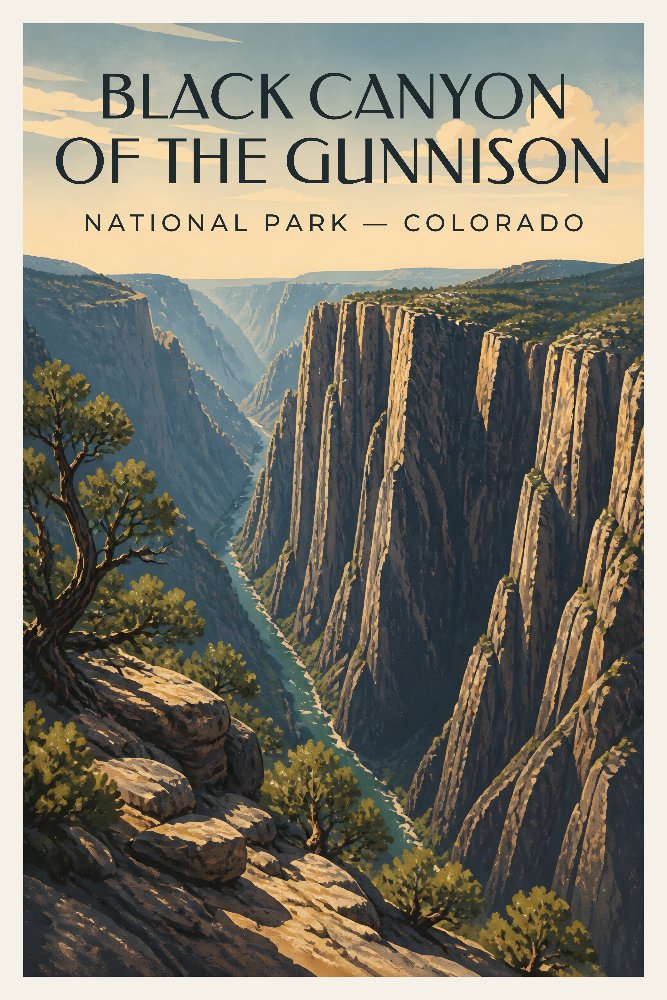 Black Canyon of the Gunnison — Painted Wall Gorge by Fab Posters