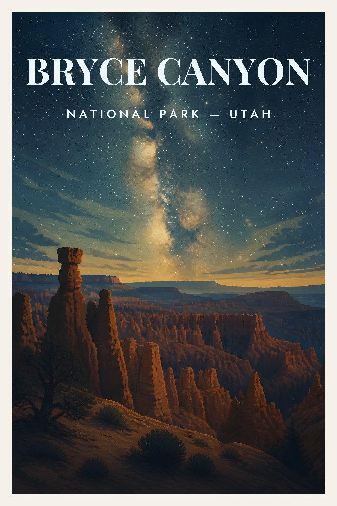 Bryce Canyon — Bryce Night Sky by Fab Posters