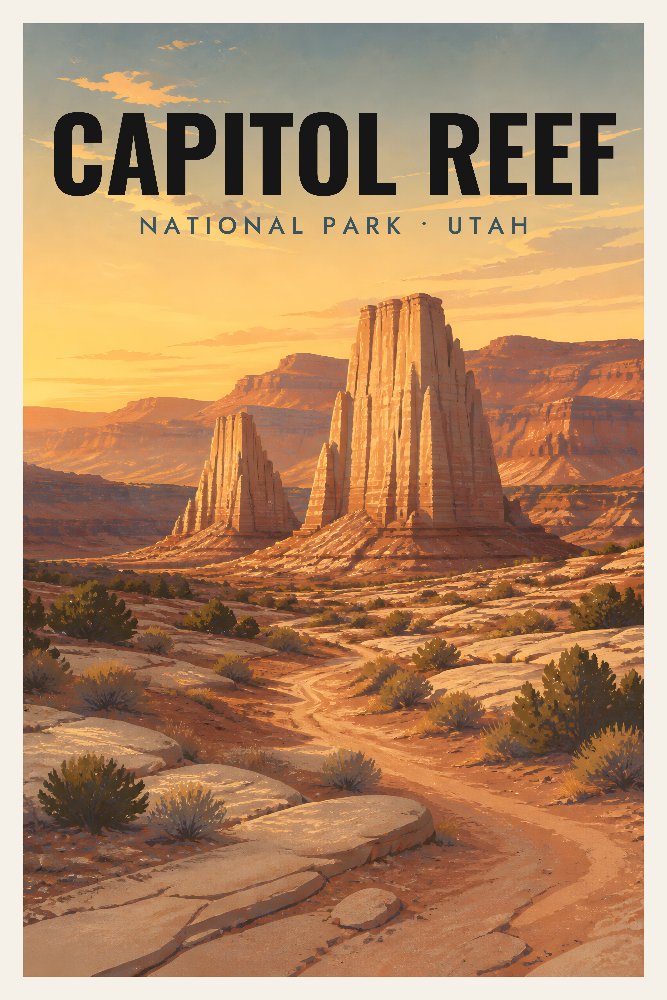 Capitol Reef — Cathedral Valley Sunrise by Fab Posters