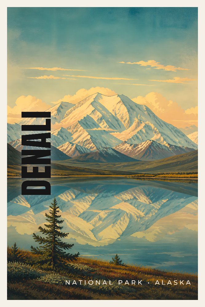 Denali — Wonder Lake Reflection by Fab Posters