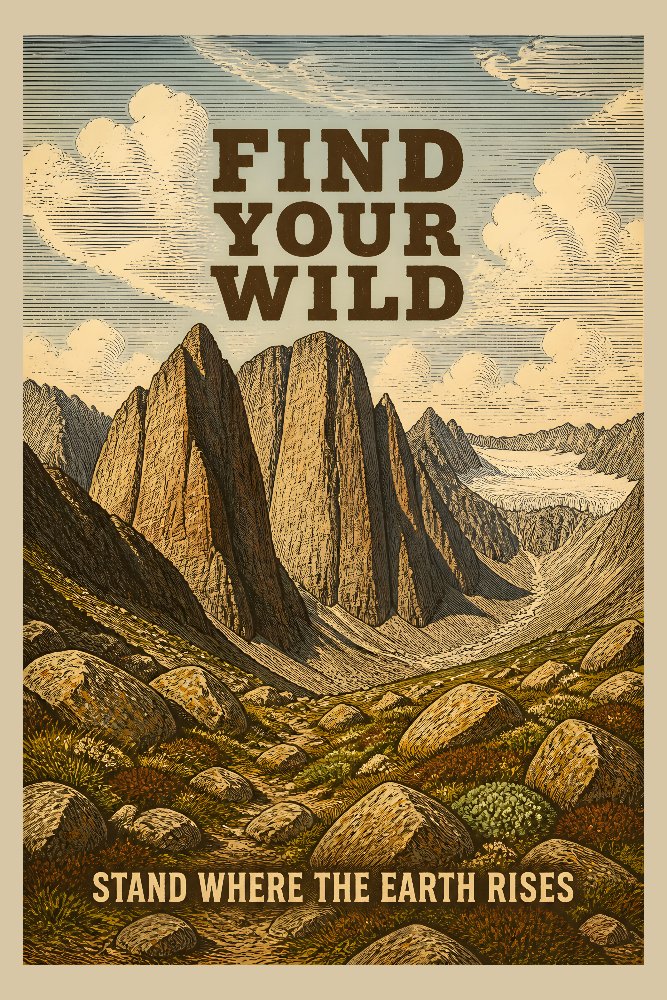 Find Your Wild — Rugged Ascent by Fab Posters