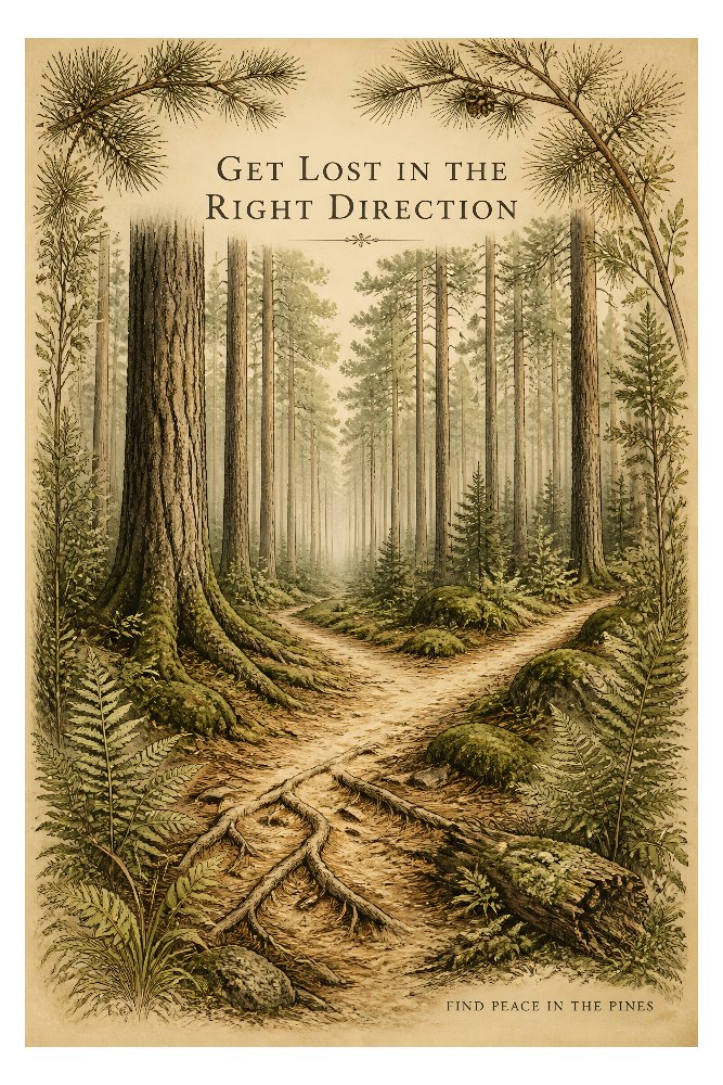 Get Lost in the Right Direction — Forest Wayfinding by Fab Posters