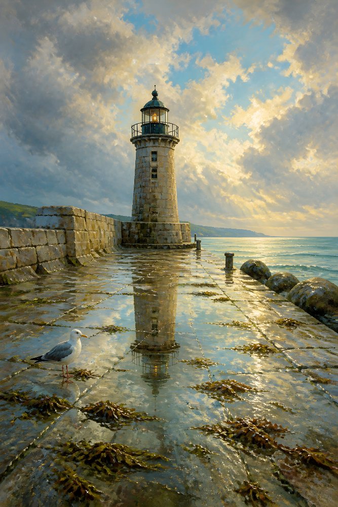 Lighthouse After the Rain — After the Shower by Fab Posters