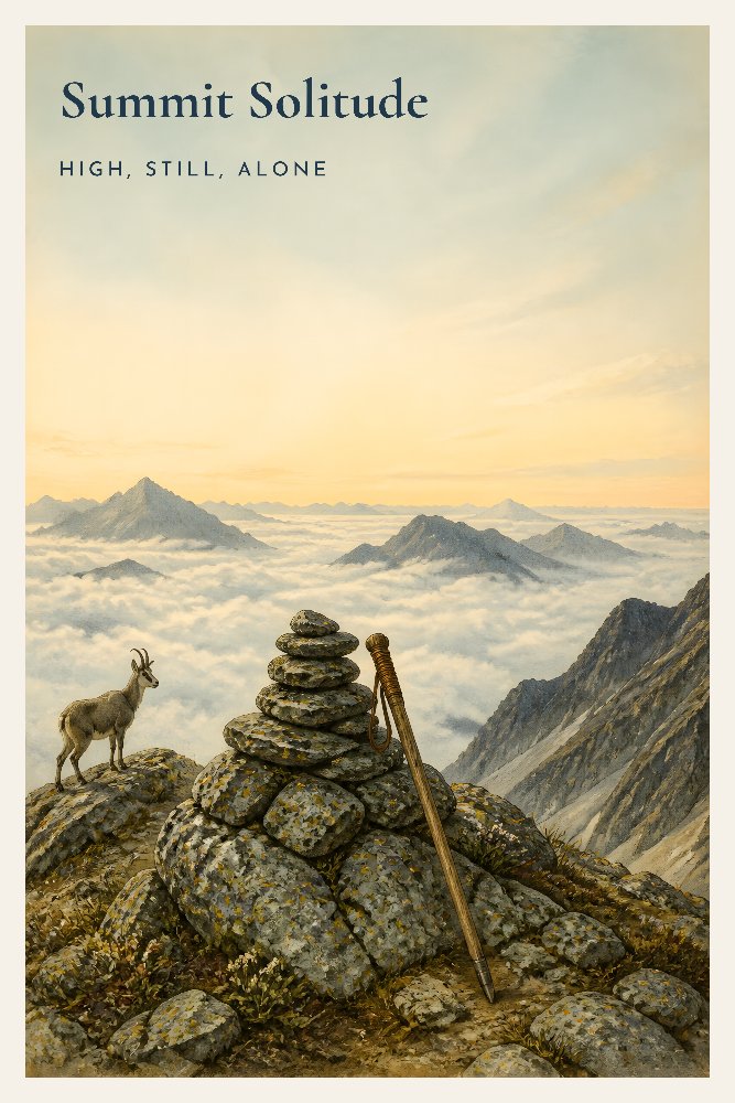 Summit Solitude by Fab Posters