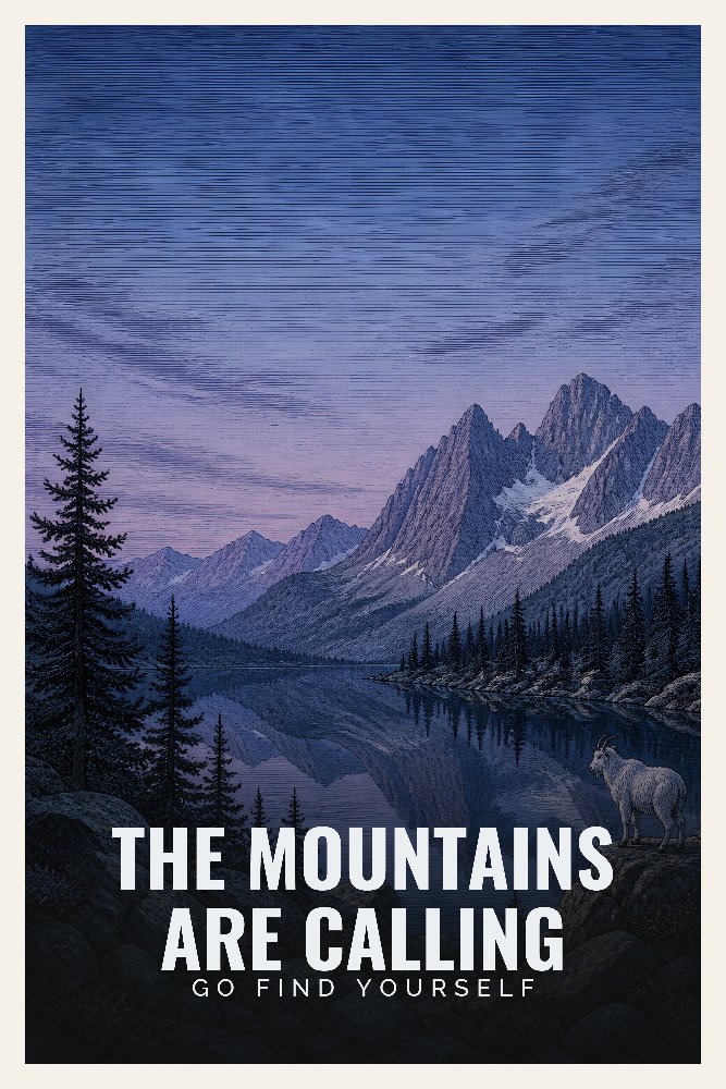 The Mountains Are Calling by Fab Posters