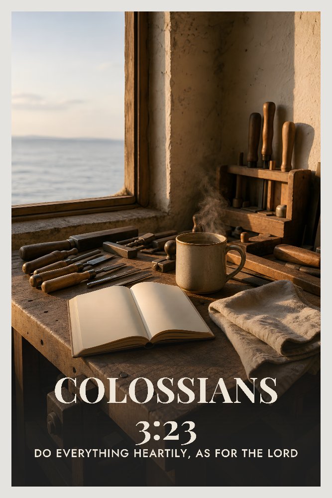 Colossians 3:23 — Work Wholeheartedly by Fab Posters