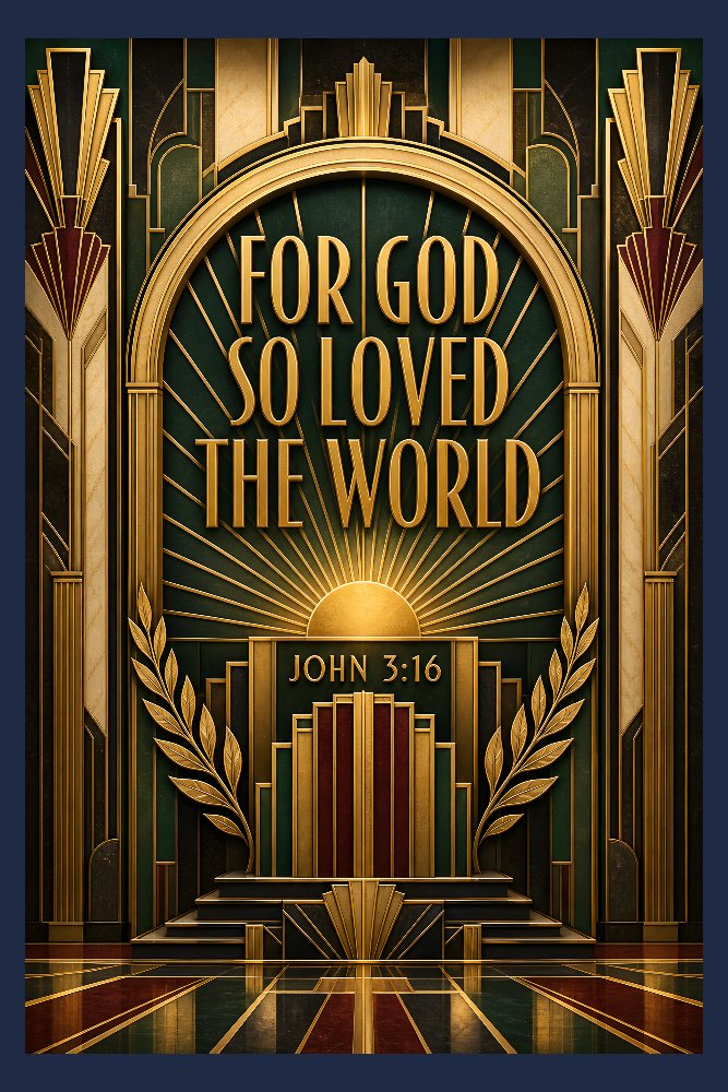 John 3:16 — For God So Loved by Fab Posters