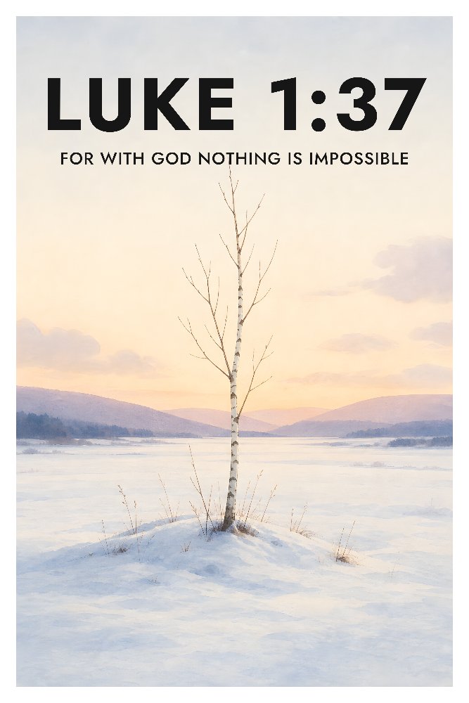 Luke 1:37 — Nothing Impossible by Fab Posters