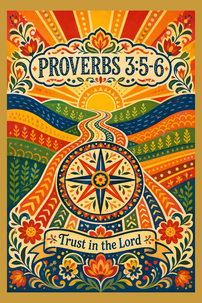 Proverbs 3:5-6 — Trust the Path by Fab Posters