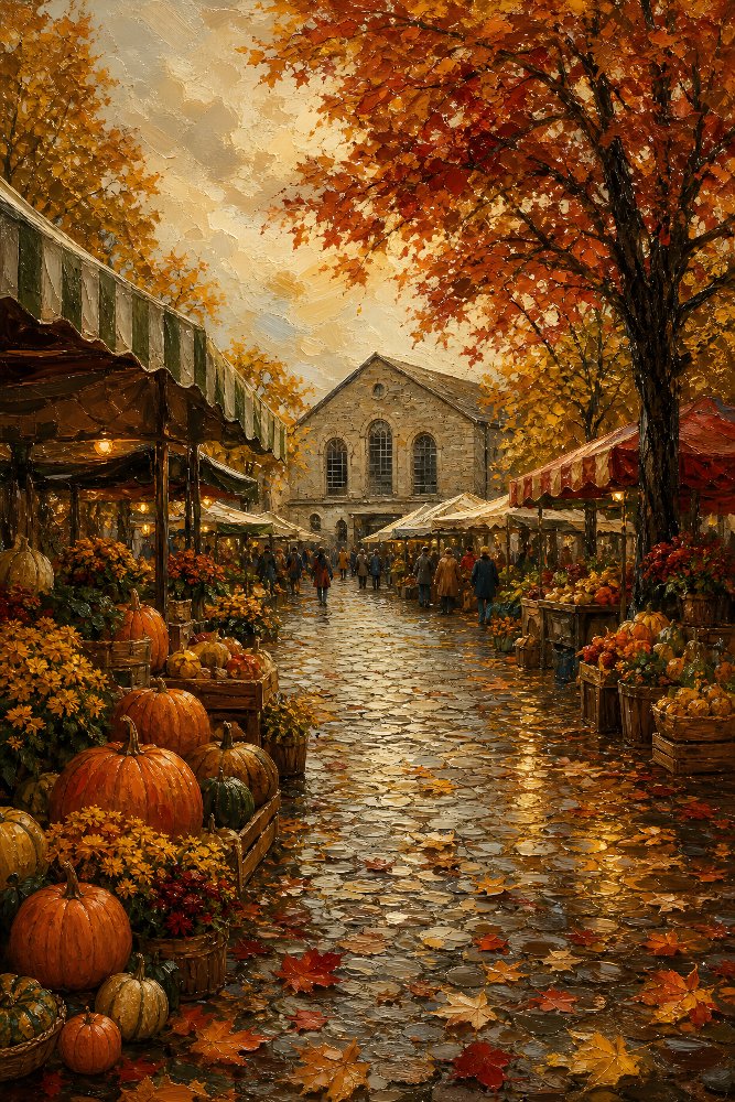 Cobblestone Market Street by Fab Posters