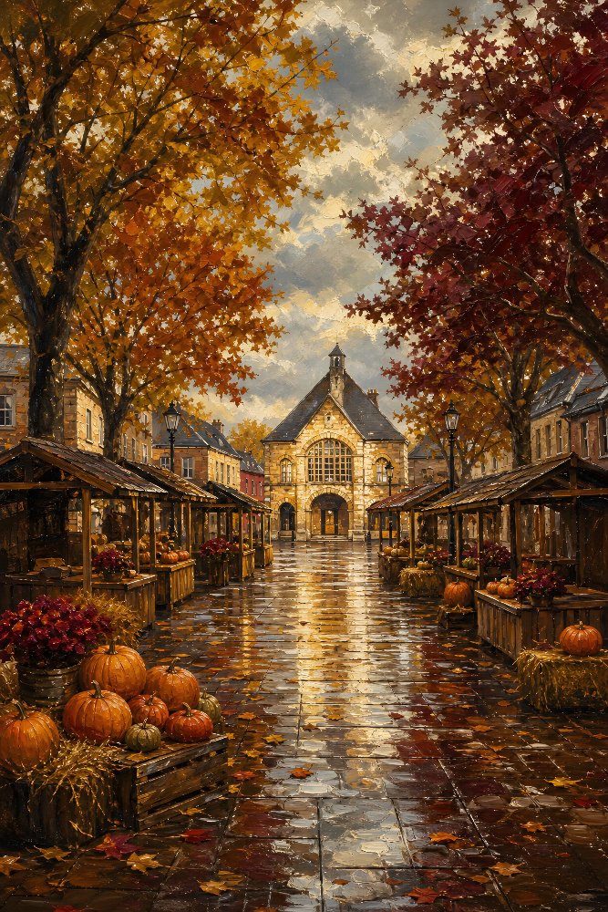Harvest Festival Street by Fab Posters