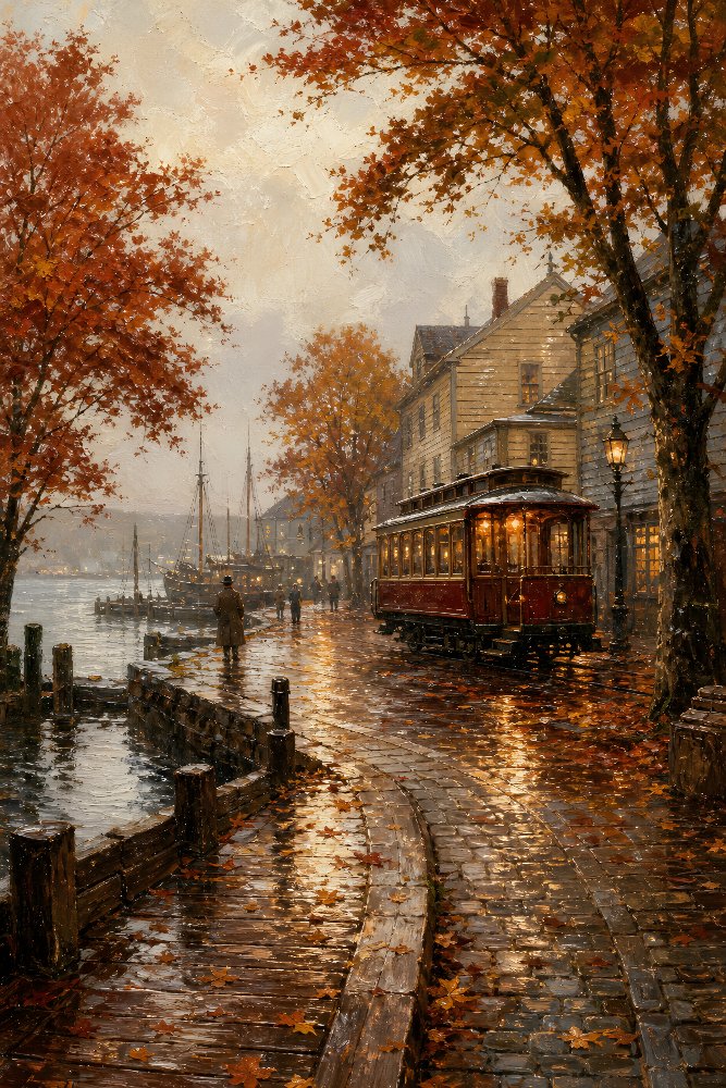 Seaside Harbor Lane by Fab Posters