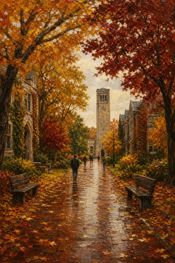 University Campus Lane by Fab Posters