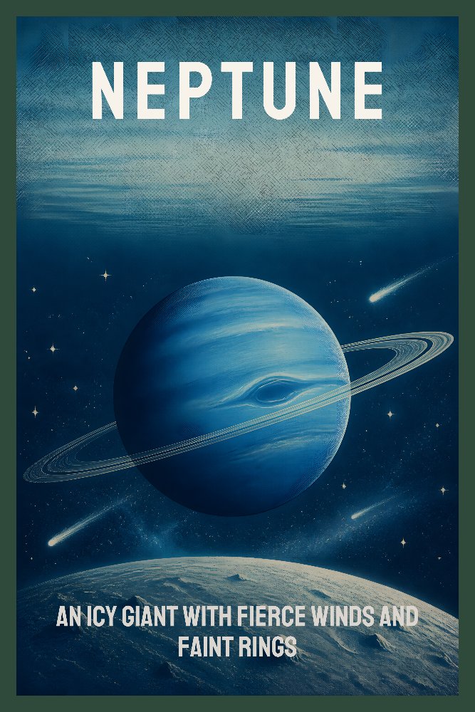 Neptune — Deep Blue Voyager by Fab Posters