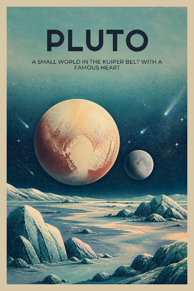 Pluto — Dwarf Frontier by Fab Posters