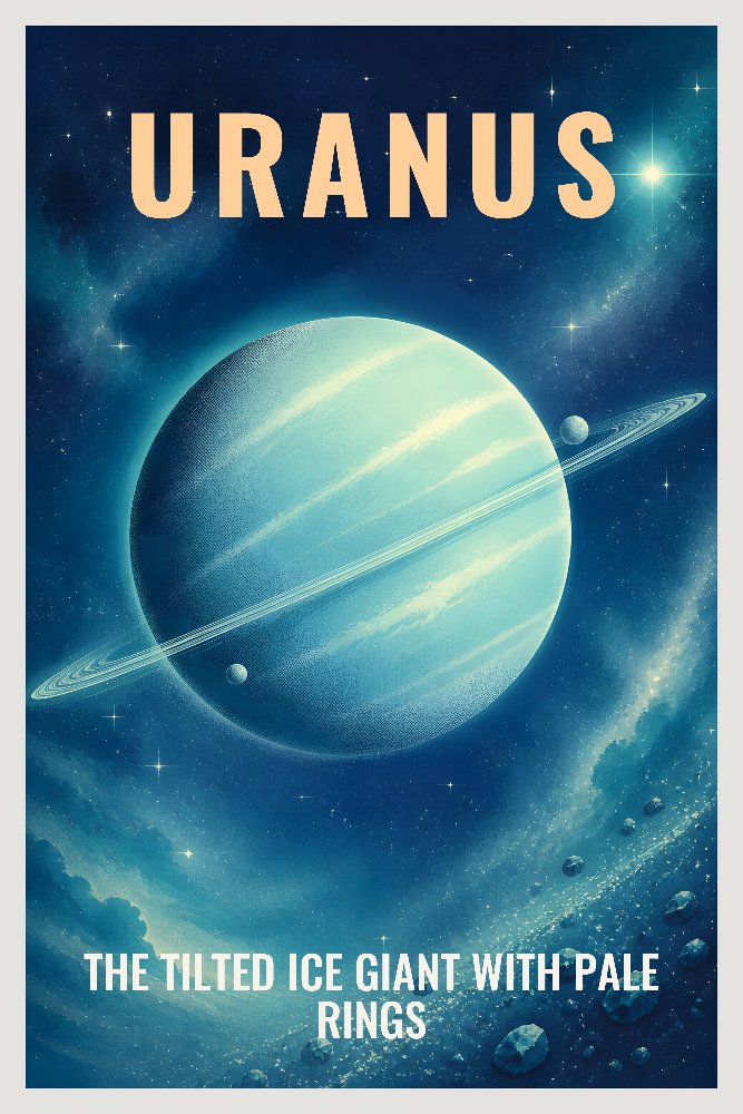Uranus — Tilted Blue by Fab Posters