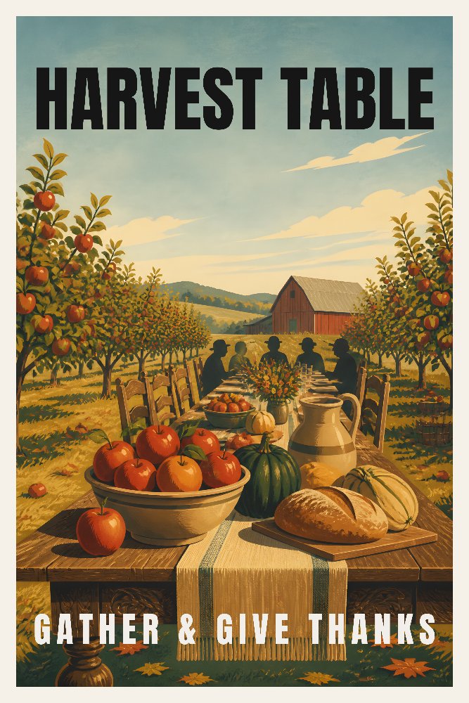 Harvest Table by Fab Posters