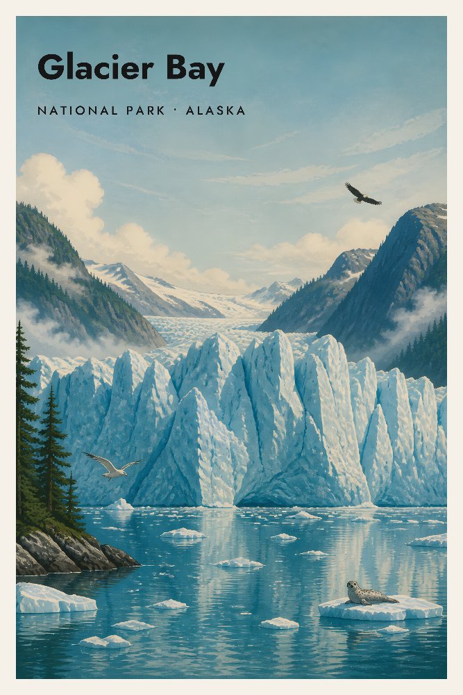 Glacier Bay — Blue Ice Inlet by Fab Posters