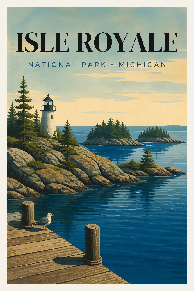 Isle Royale — Rock Harbor Quiet by Fab Posters