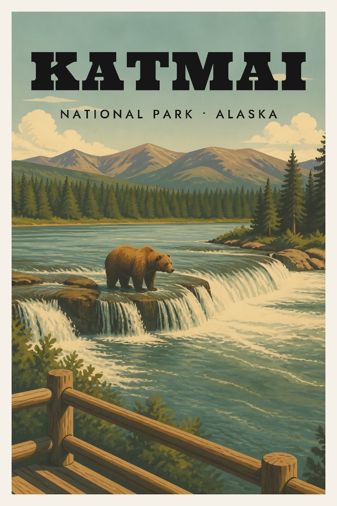 Katmai — Brooks Falls Moment by Fab Posters