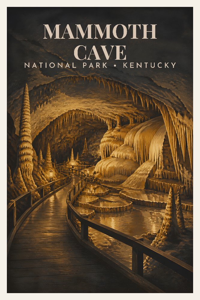Mammoth Cave — Under the Limestone by Fab Posters