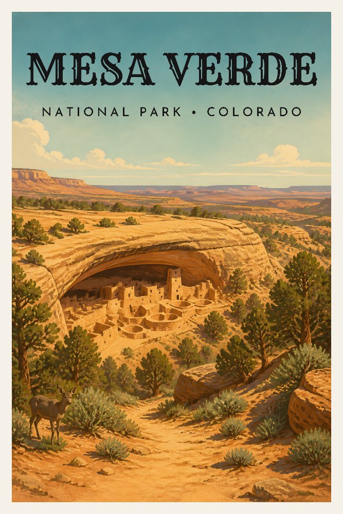 Mesa Verde — Cliff Palace Morning by Fab Posters