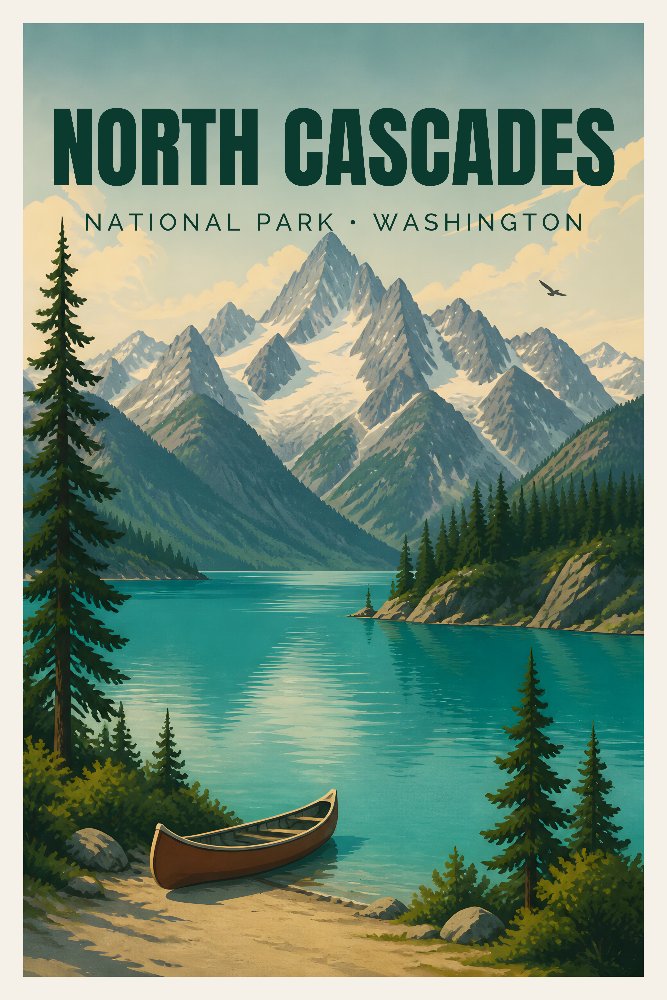 North Cascades — Turquoise Diablo by Fab Posters