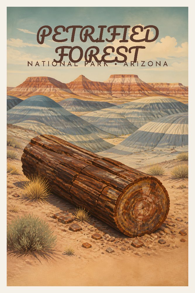 Petrified Forest — Blue Mesa Vista by Fab Posters